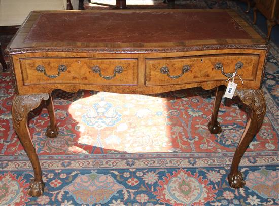 A Georgian style mahogany writing table, W.108cm